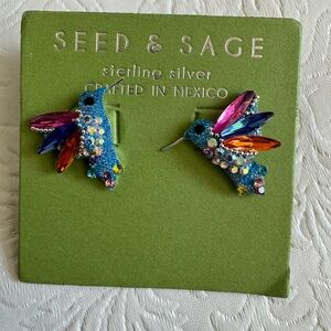 Seed & Sage Sterling Silver Hummingbird Earrings